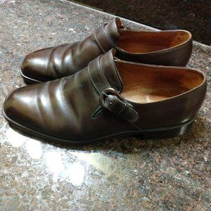 Bally Bootmaker Scribe Brown Leather Monk Strap 10.5E Great Pre-Owned Swiss